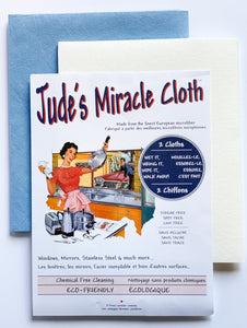 Good Solutions Jude's Miracle Cloth white blue 2 pack eco friendly reusable cleaning sustainable kitchen home windows canada streak free chemical free cleaning glass